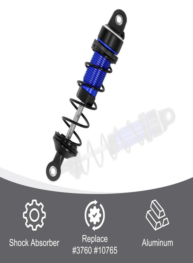 LRFHL Aluminum RC Shock Absorber Front Rear Adjustable Springs Shock Damper for 1/16 Mini Maxx 4WD 107154-1 Mini XRT VXL-3S 108076-1 RC Truck Upgrade Parts (4PCS, Blue) - Image 4